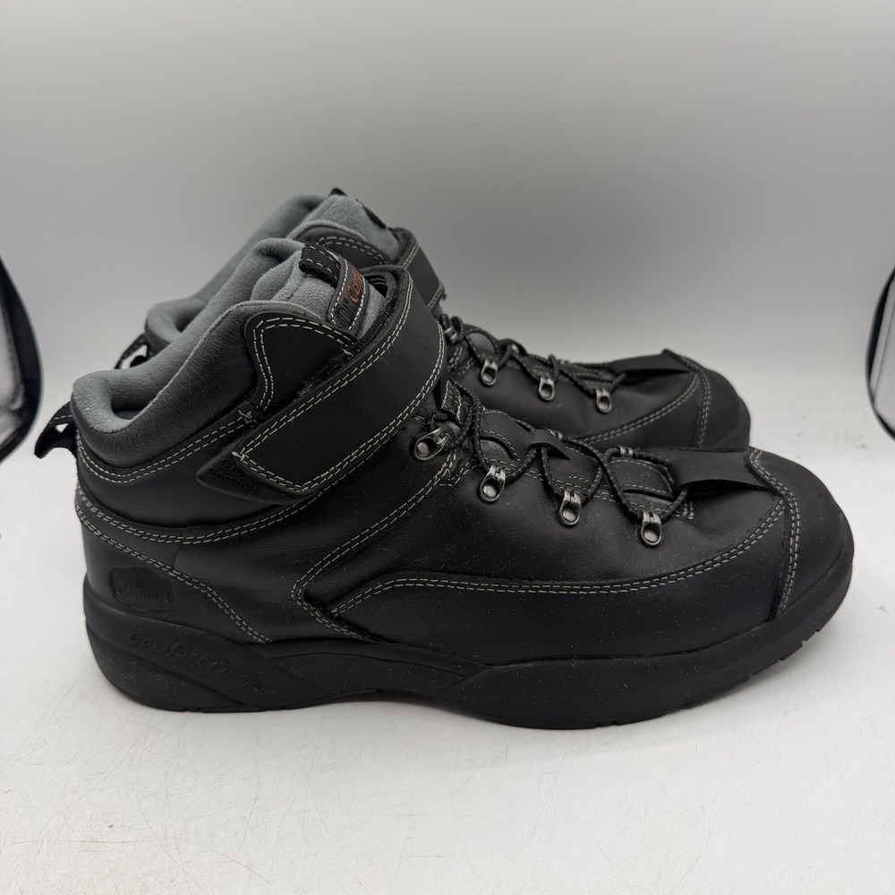 Dr Comfort Ranger Boots Men Sz 13 XW EXTRA WIDE Black Leather Ankle Comfort 9410